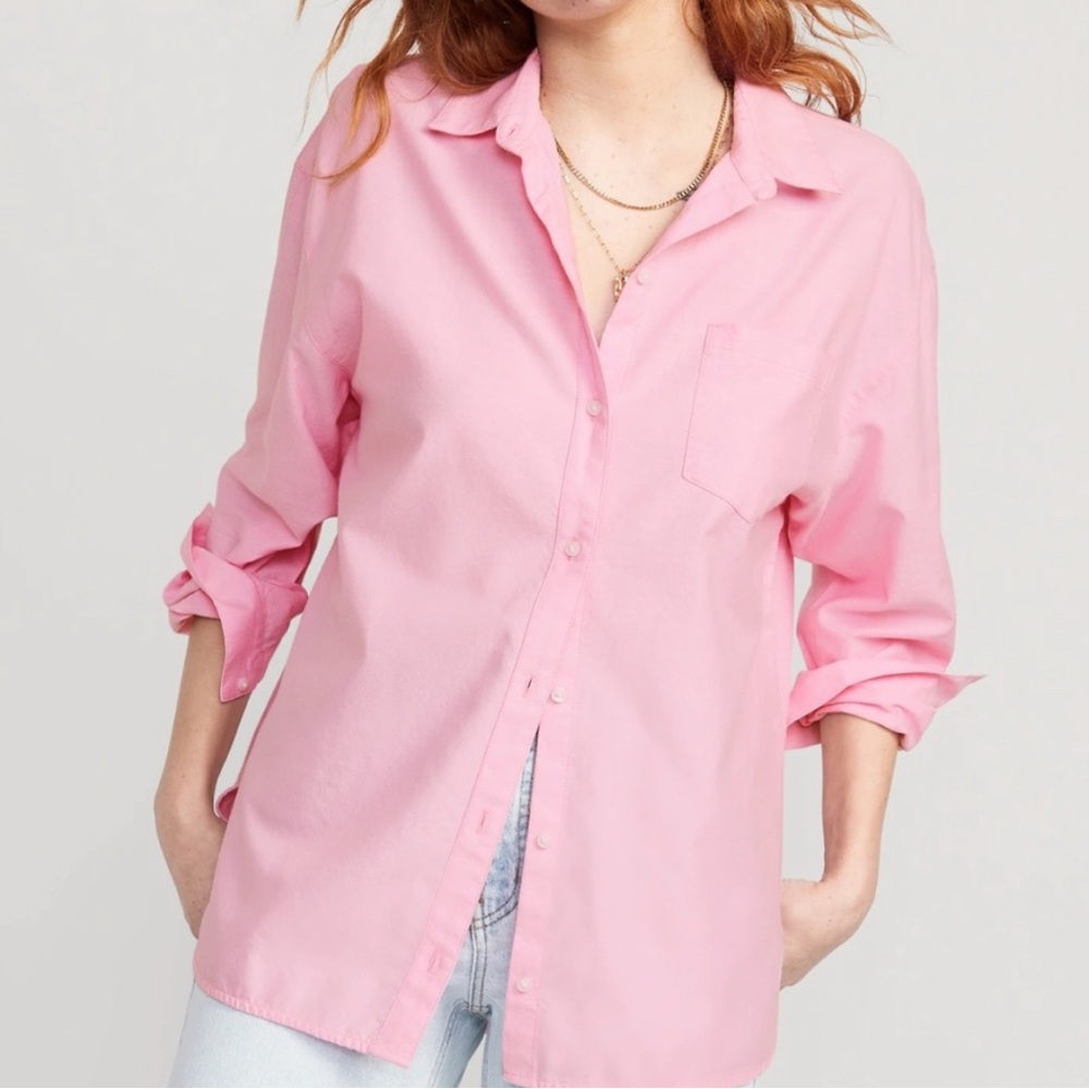 Old Navy Light Pink Women's Button-Down Shirt